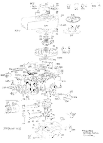 Cyl,muffler,piston,sump,rewind Diagram and Parts List for 140707-0119-XX  Briggs and Stratton Engine